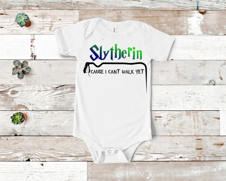 Harry Potter Slytherin Cause I Can/'t Walk Yet Onesie.