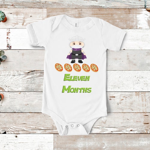 Monthly Milestone Onesies, 12 Piece Set, Teenage Mutant Ninja Turtles TMNT Onesie, shops Cute Unisex Onesie