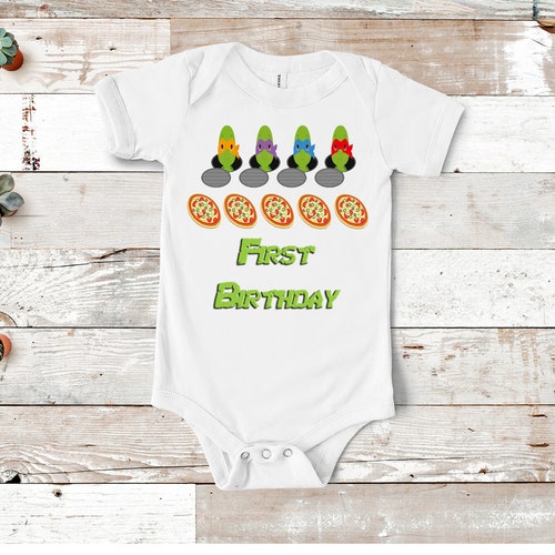 Monthly Milestone Onesies, 12 Piece Set, Teenage Mutant Ninja Turtles TMNT Onesie, shops Cute Unisex Onesie