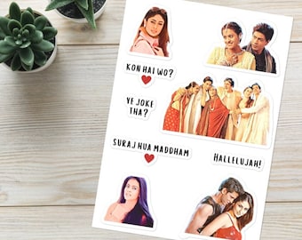 Bollywood Film Aufkleber, Desi Planner Aufkleber
