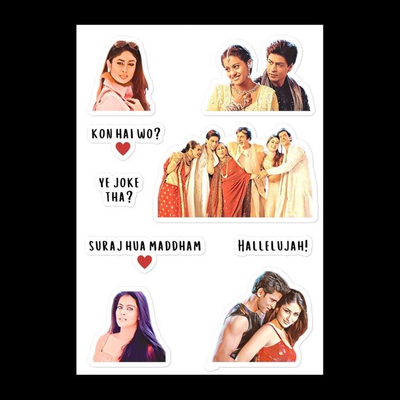 Bollywood Sticker Pack Desi Planner Sticker Bollywood Desi Sticker Pack ...