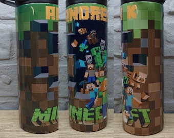 Gamer - Insulated 20oz Kids Flip Top Drink Bottles - Printed