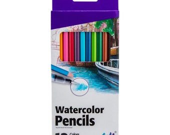 Pentel Arts Watercolor Pencil Set - Assorted Colors, 12-Pack (CB9-12)