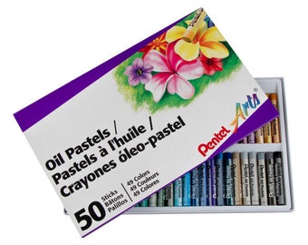 Pentel Arts Oil Pastels - 50 Color Set (PHN-50) Pack Size: 1 Pack