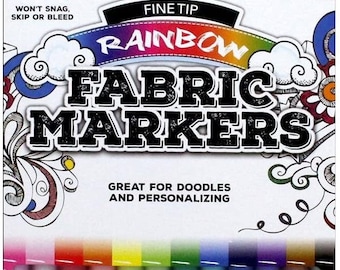 Tulip Fine Tip Fabric Markers - Rainbow (12 Pack)