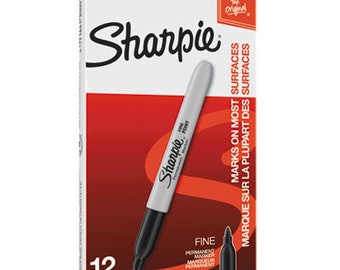 Sharpie Fine Tip Permanent Marker, Fine Bullet Tip, Black (30001)