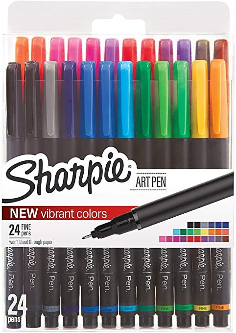 12 Sharpie Portrait Colors Markers Permanent, Fine Point Sharpie