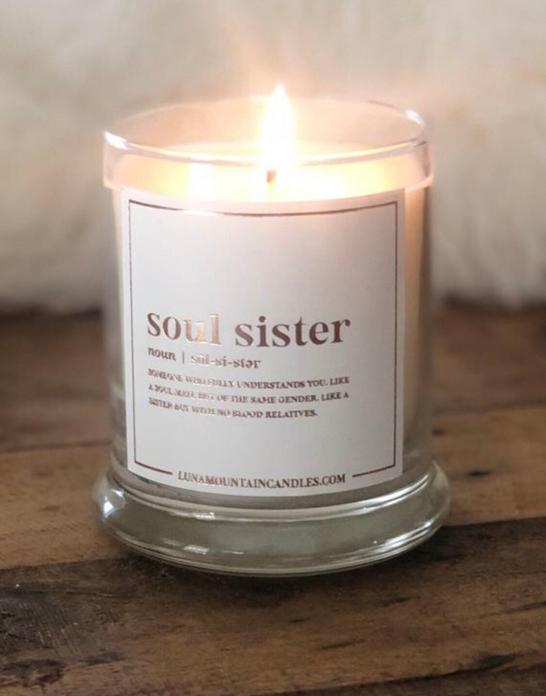 SOUL SISTER Candle Best Friend Birthday Rose Etsy