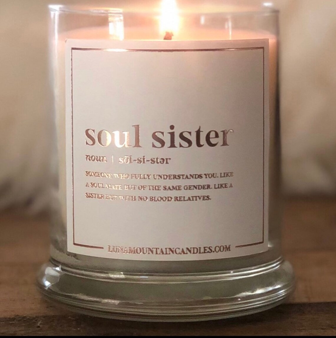 SOUL SISTER Candle Best Friends Birthday Candle Rose Etsy