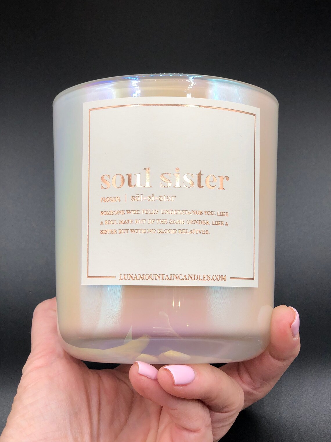 SOUL SISTER Candle GALENTINES Day Iridescent White Best Etsy