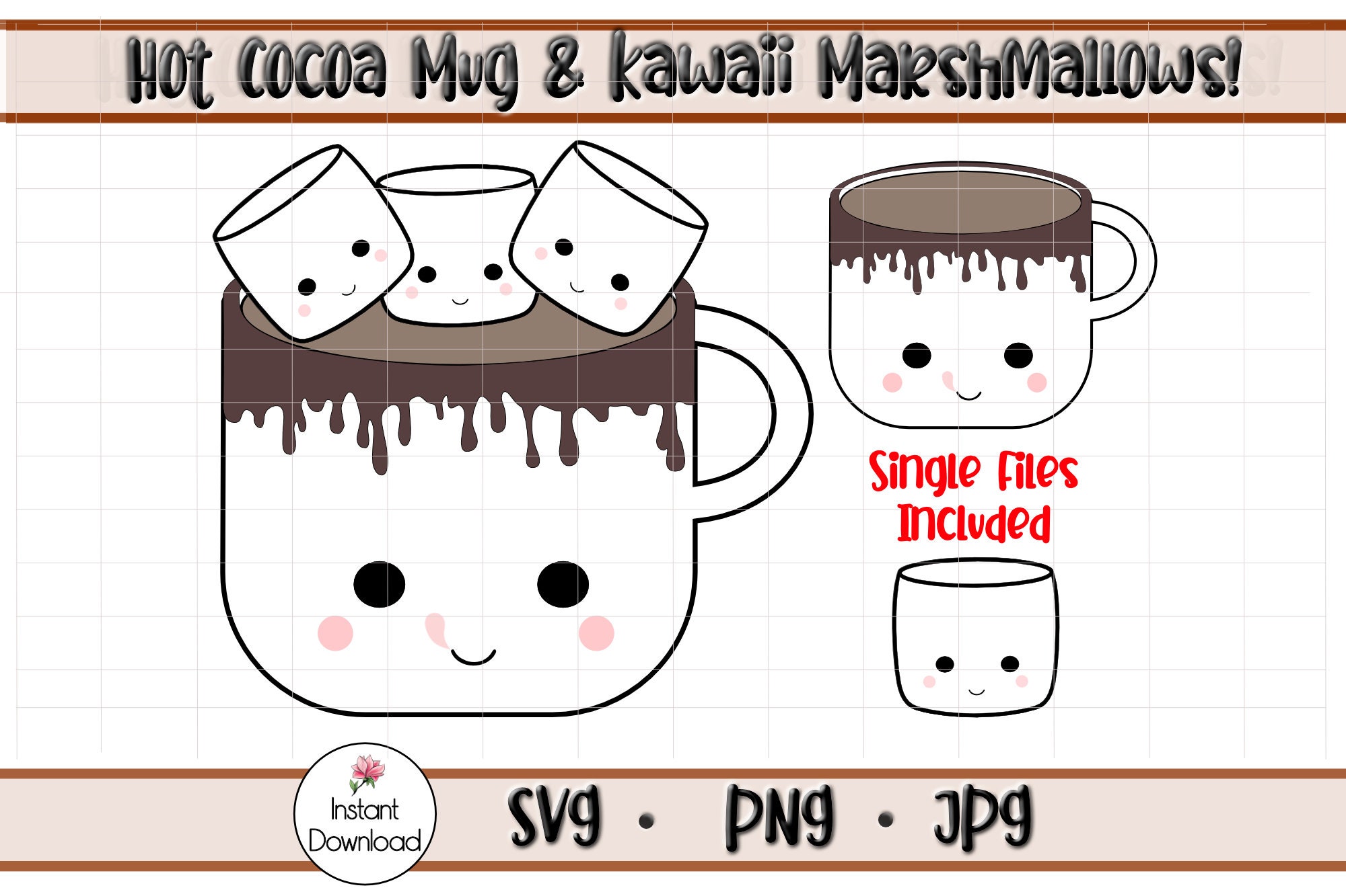 Kawaii Hot Cocoa Marshmallow MUG SVG Cut File for Winter Mugs Etsy Kawaii Hot Cocoa Marshmallow MUG SVG Cut File for Winter Mugs Etsy
