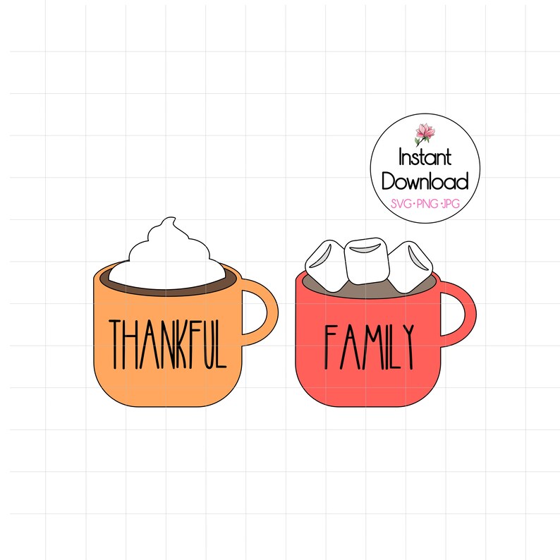 Download Thanksgiving Bundle SVG Turkey PNG Kawaii Thanksgiving | Etsy