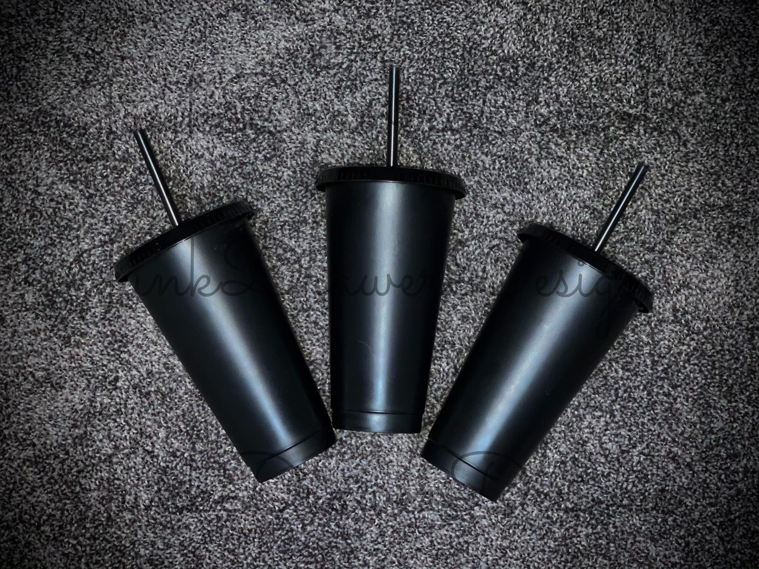 5 Pack Matte Black Cold Cup Blank Cups for Custom Designs Etsy