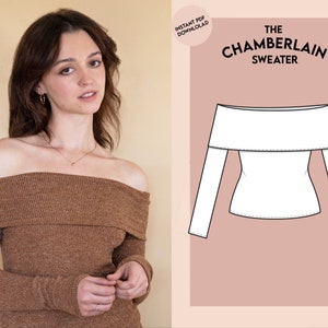Off shoulder foldover sweater clearance