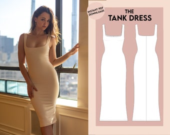 Tank Dress - Sewing Pattern - Instant PDF Download