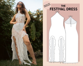 Festival dress sewing pattern - Instant PDF download