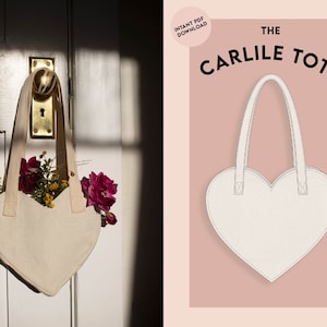 Cabas en forme de coeur - Petit - Patron de couture Téléchargement instantané en PDF