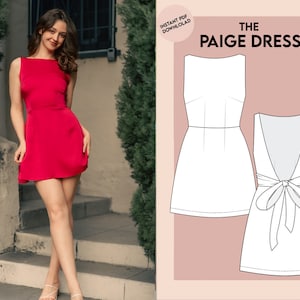 Low back mini dress - Sewing pattern