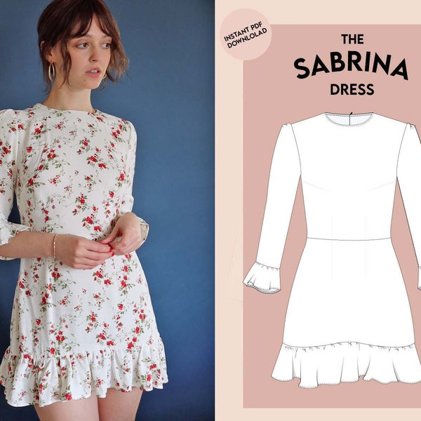 Mini Ruffle Dress - Sewing Pattern - Instant PDF Download