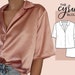 Button up shirt - Notched collar - Sewing Pattern instant PDF download 