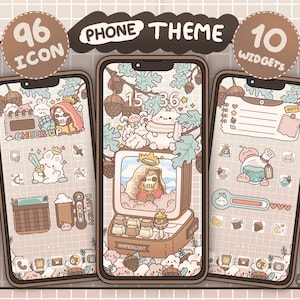 Conjunto de iconos de aplicaciones para iOS y Android (más adecuado para Android) / Monster Games HyperLoot / Lindo fondo de pantalla y widget Kawaii / Tema de teléfono / fondo de pantalla