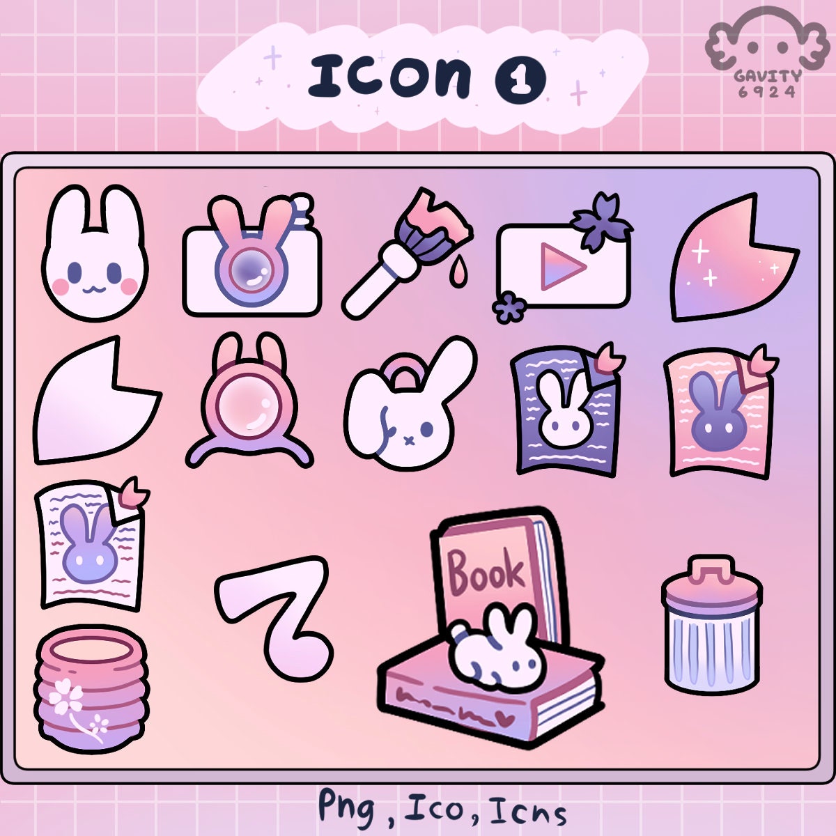 Windows Icon Rabbit Set Desktop Theme Background Windows and Mac Sakura Rabbit Desktop ...