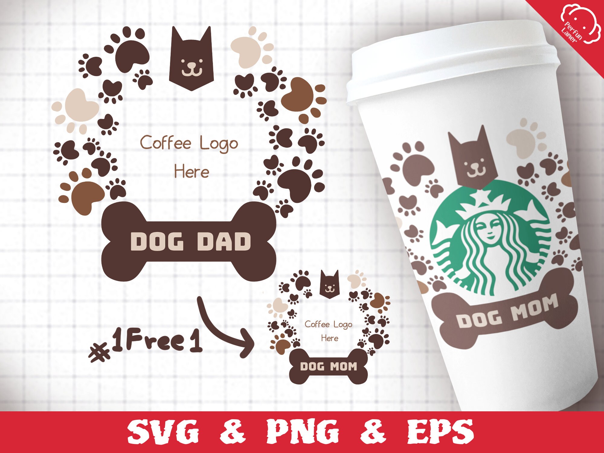 Dog Mom & Dog Dad Starbucks Dog Starbuck SVG for Starbucks ...