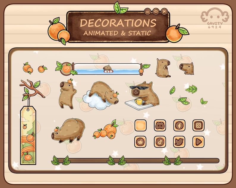 Stream Overlay
Stream Overlay Pack
Vtuber
Capybara Stream
Capybara
Gaming
gaming gift
Animated Stream
Alerts
Alerts Stream
Stream Pack
Cozy Stream
Cozy Overlay