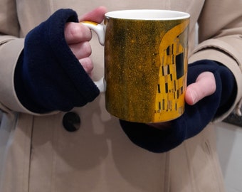 Women's Fleece Fingerless Mitts Gloves Polyester