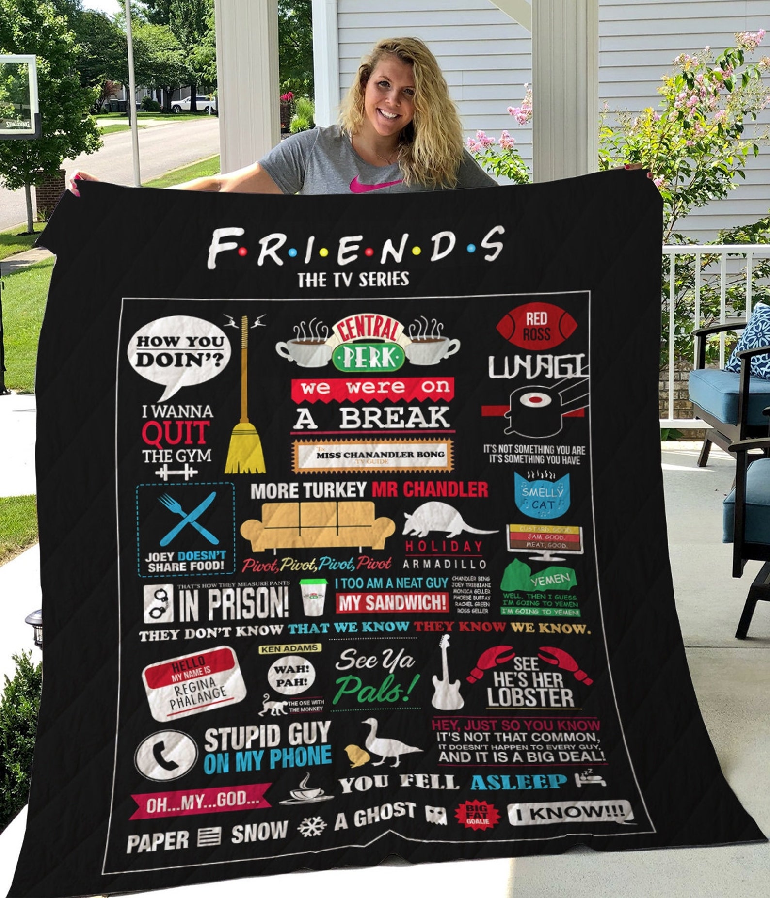 Friends TV Show Quilt And Fleece Blanket Friends TV Show Etsy