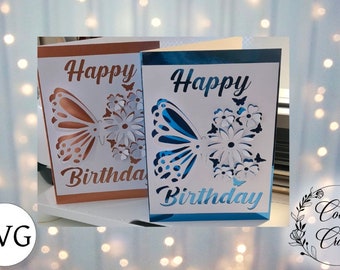 Download Happy Birthday Card 3d Svg Etsy