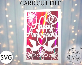 Download 3d Anniversary Card Svg Etsy