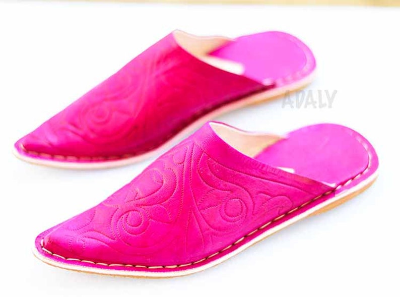 Handmade shoes Hand dyed Organic Leather Leather Shoes moroccan Babouche Berber slipper Mules gift for her Morocco Women/'s slippers