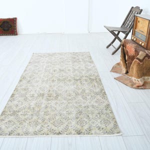 4x7 Rug, Muted Turkish Rug,Natural Vintage Rug,Oushak Rug 4x7,Muted Area Rug,Faded Rug,4x7 Turkish Rug,Handmade Wool Rug,Turkey Carpet,924