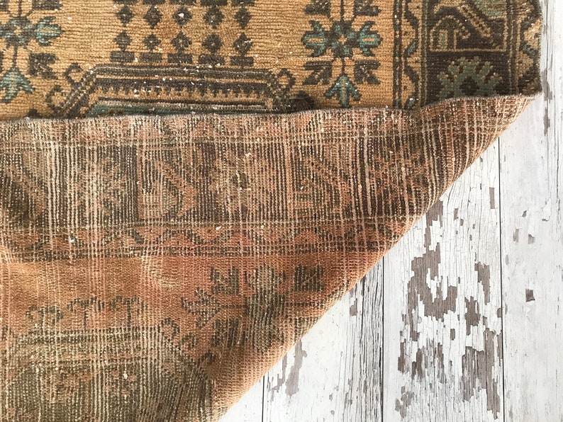 Wool Rug Oriental Runner Turkish Runner Rug HAND KNOTTED Anatolian Runner 4.0x9.0 ft Oushak Runner FK544 Turkish Vintage Runner