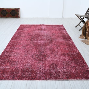 5x9 Rug,Handmade Oushak Rug,Muted Vintage Rug,Turkish Rug 5x9,Faded Rug,Wool Area Rug,5x9 Vintage Rug,Neutral Soft Rug,Area Carpet,580