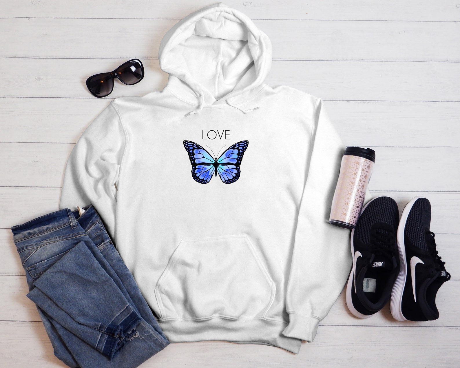 Butterfly hoodie Unisex Butterfly hoodie Plus size Butterfly Etsy