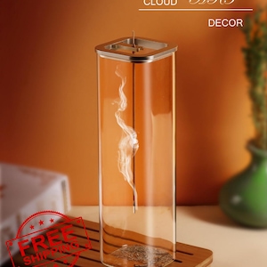 Incense Holder, Modern Incense Holder for Sticks with Glass Ash Catcher, Incense Burner for Meditation Yoga Spa Room Decor