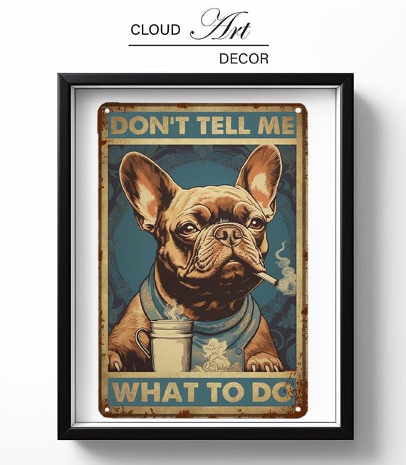 Plaque De Maison Personnalisée Bouledogue Français - Inscription Unique En Fibre De Verre