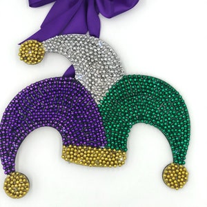 Mardi Gras Lit Bead Art- Joker Hat, Jester Hat
