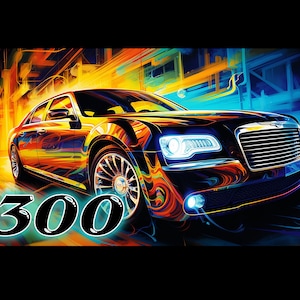 05 Envolturas para Vasos Chrysler 300 – Grupo 2 – 4 Diseños PNG Delgados con Llamas Urbanas – Descarga Digital por Sublimación de 20 oz, 300 DPI