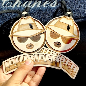 Lowrider Car Air Freshener – Male or Female Design, Scented Oil Diffuser, Personalized Car Charm, Chicano Style Gift