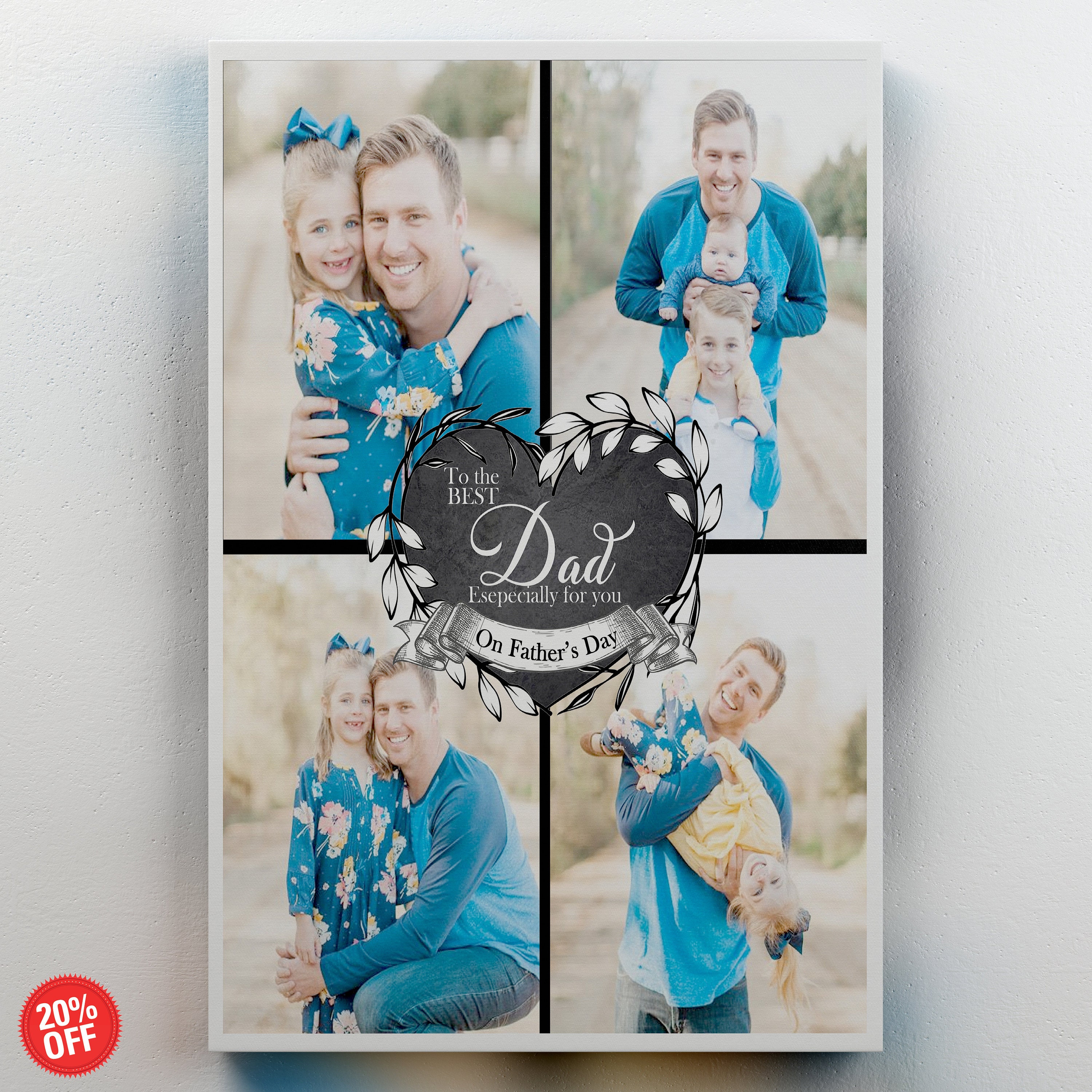 Personalized Father Canvas To The Best Dad Canvas Gifts From Etsy