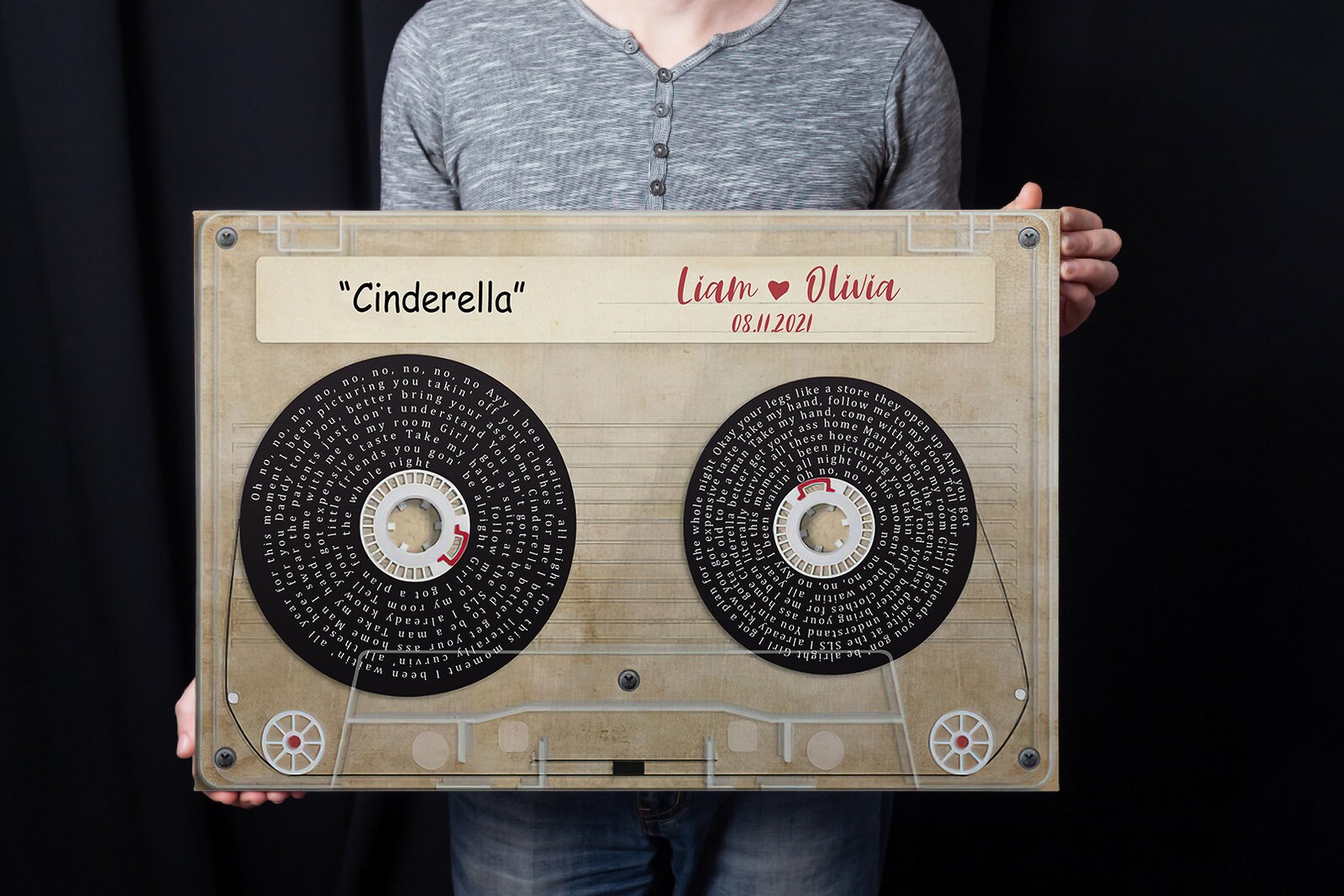 Personalized Song Lyrics Canvas Mac Miller Cinderella