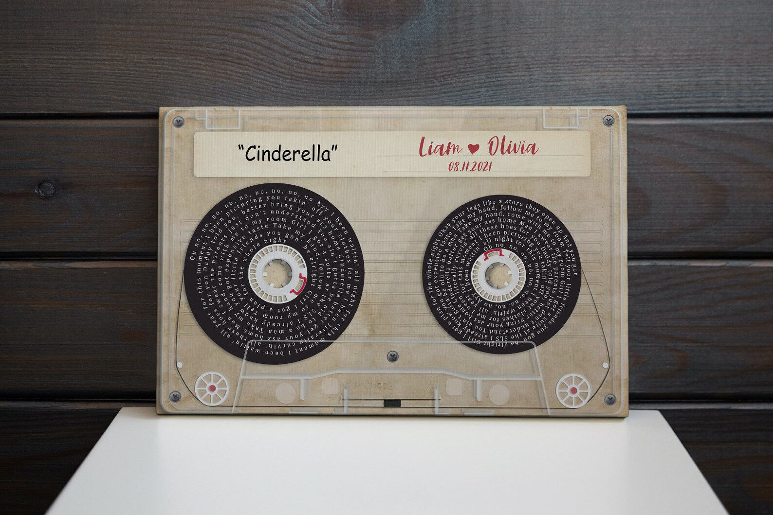 Personalized Song Lyrics Canvas Mac Miller Cinderella