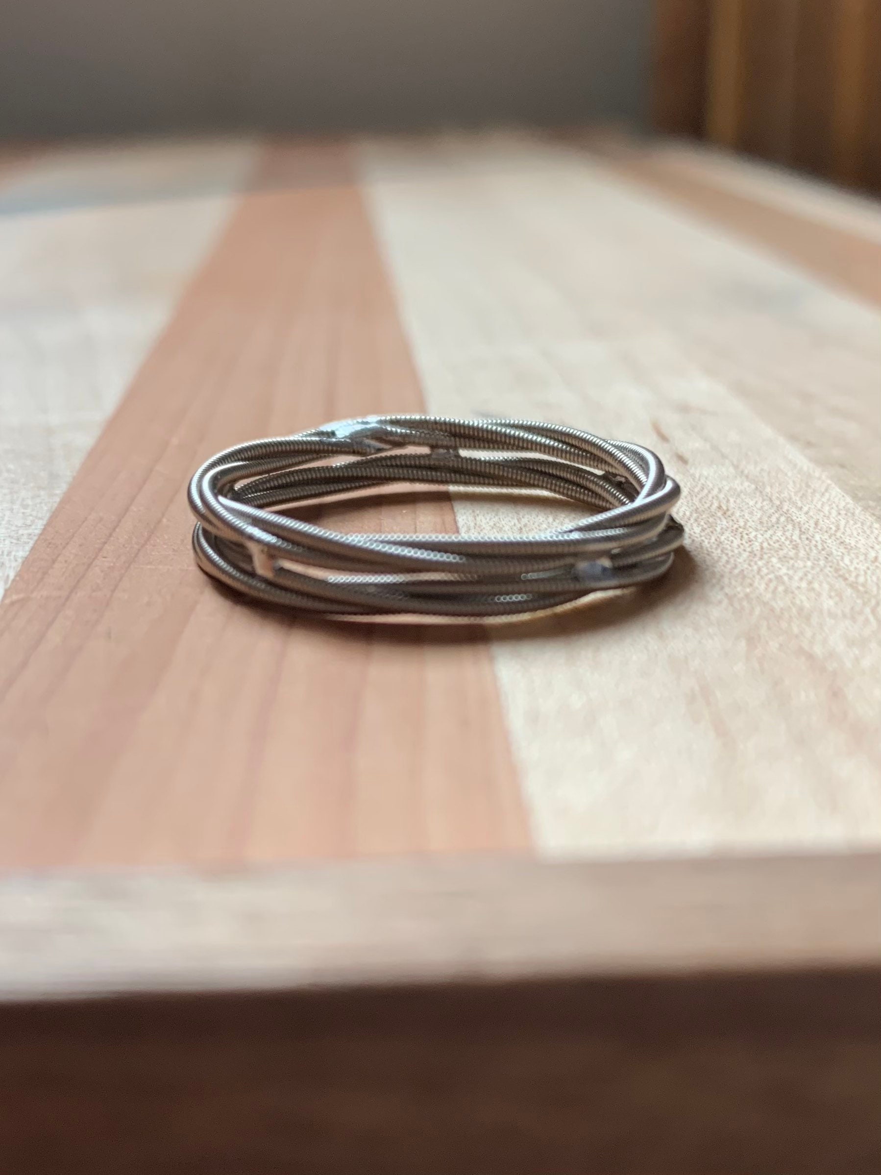 Double Stacked Guitar String Ring, Guitar Ring, Music Ring, Music Jewelry Etsy