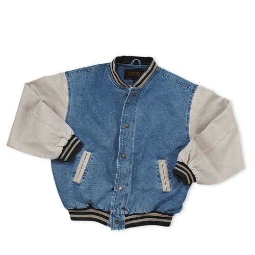 Denim Varsity Jacket - Etsy