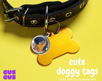 Gus Gus Pet Tag Pendants, Pet Jewelry, Gus Gus from Cinderella