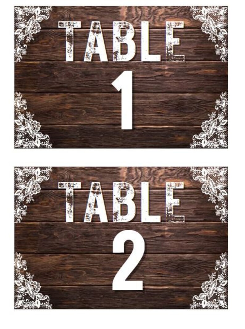 Unique Lace Table Numbers Rustic Lace Wedding Table Number Cards - Etsy