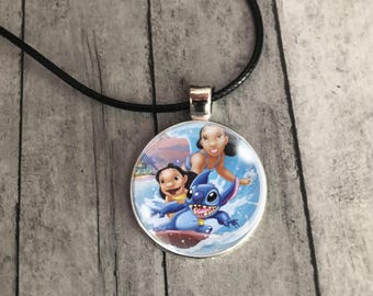 Ohana Pendant Necklace, Lilo and Stitch Necklace, Stitch Jewelry, Gift ideas with Stitch